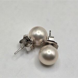 "5/$25" Sterling Silver Faux Pearl Stud Post Earrings